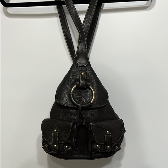 JONES NEW YORK Black Leather backpack - Picture 3 of 9